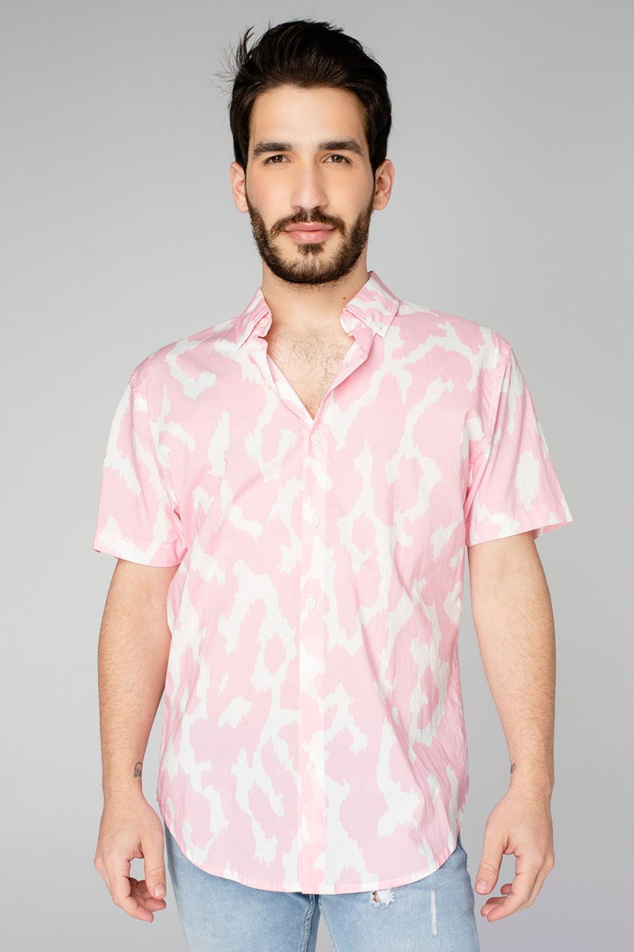 Family BuddyLove Clothing Label | Buddylove Robert Button Down Dress Shirt - Abstract Pink