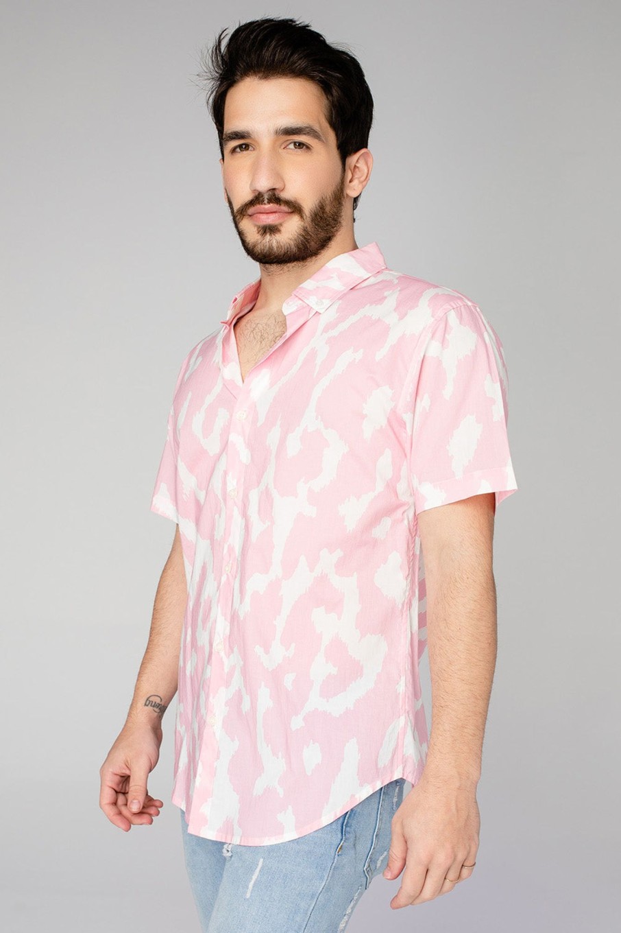 Family BuddyLove Clothing Label | Buddylove Robert Button Down Dress Shirt - Abstract Pink