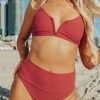 Swim BuddyLove Clothing Label | Buddylove Alea Wired Top High Waisted Bikini - Rust