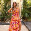 Dresses BuddyLove Clothing Label | Buddylove Zena Plunging Neck Maxi Dress - Sunshine