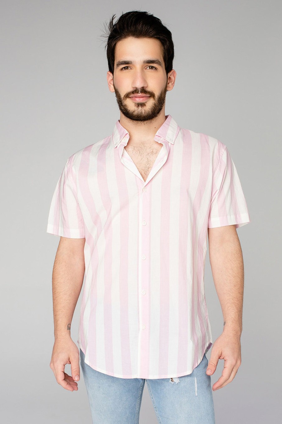 Family BuddyLove Clothing Label | Buddylove Robert Button Down Dress Shirt - Pink Stripe