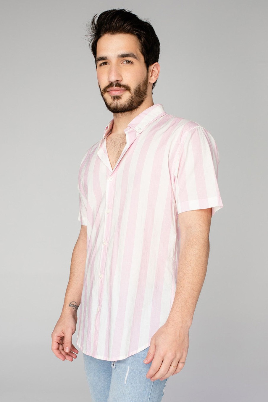 Family BuddyLove Clothing Label | Buddylove Robert Button Down Dress Shirt - Pink Stripe