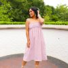 Dresses BuddyLove Clothing Label | Buddylove Lexi Tie-Shoulder Midi Dress - Dusty Pink