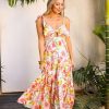 Dresses BuddyLove Clothing Label | Buddylove Hamptons Tie-Shoulder Maxi Dress - Whimsy