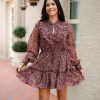 Dresses BuddyLove Clothing Label | Buddylove Celia Long Sleeve Mini Dress - Amour