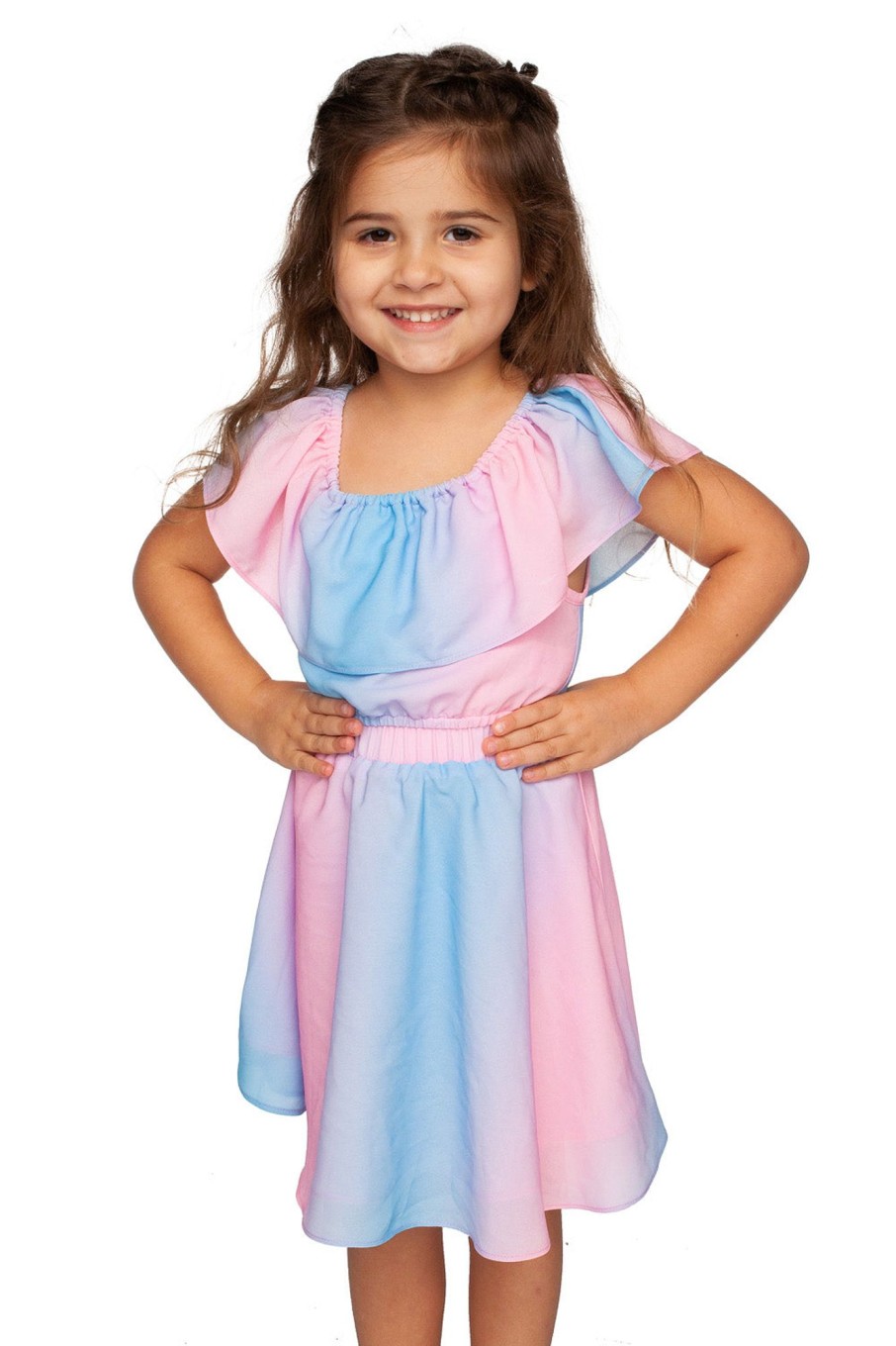 Family BuddyLove Clothing Label | Buddylove Ainsley Girl'S Top And Skirt Set - Cotton Candy