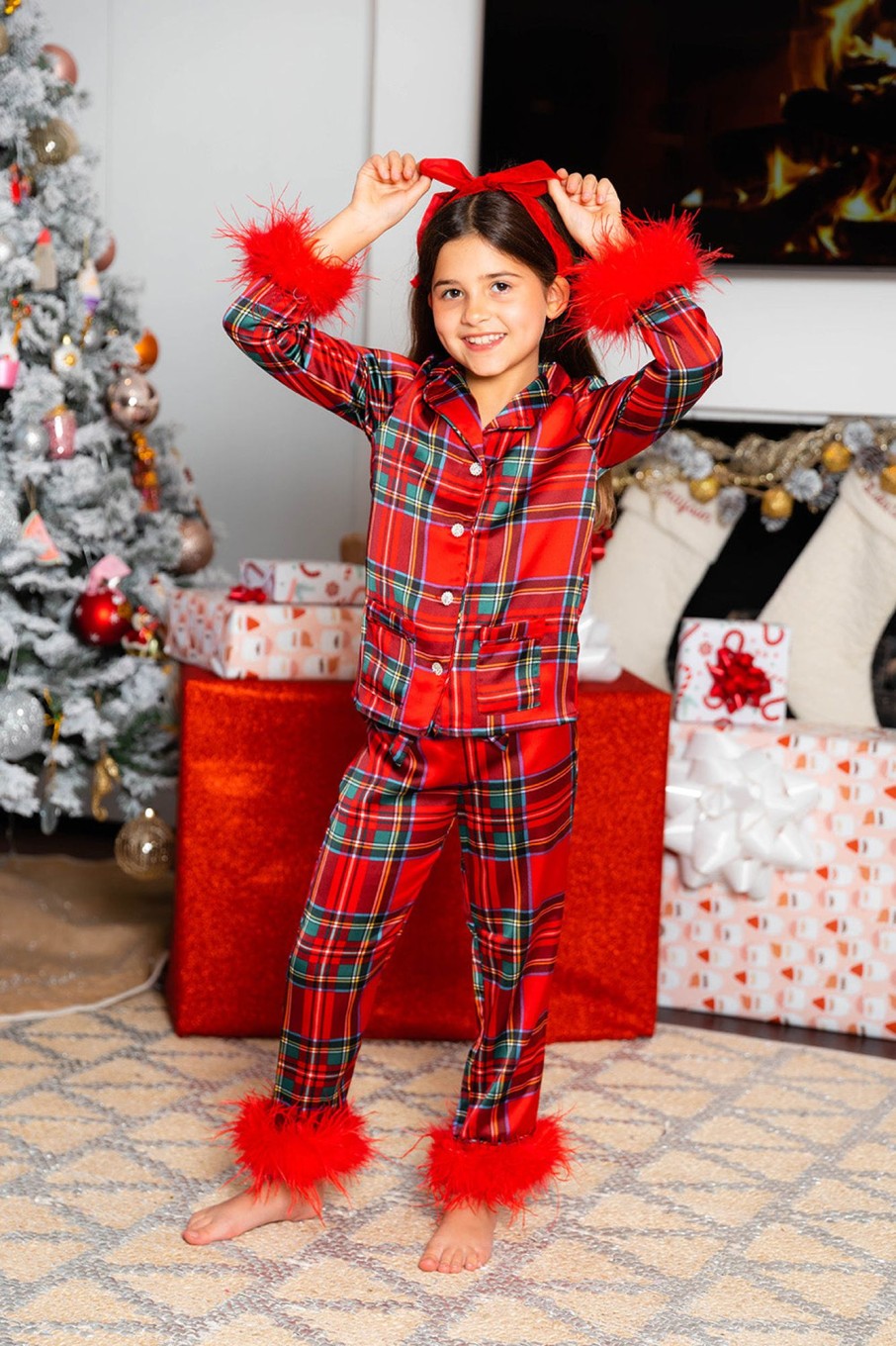 Family BuddyLove Clothing Label | Buddylove Mini Danica Loungewear - Tartan